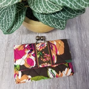 Vera Bradley Trifold Kiss lock Wallet